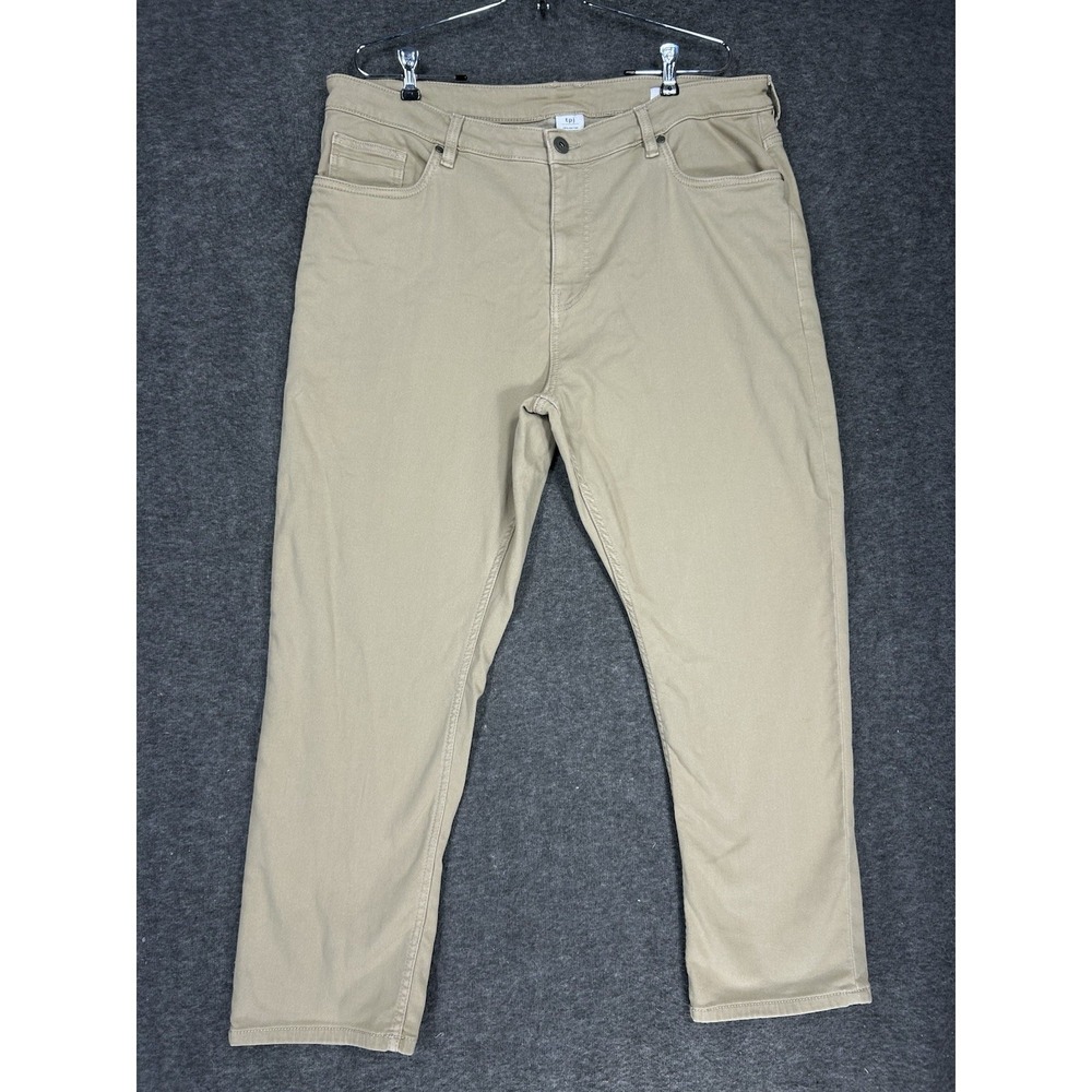 The Perfect Jean NYC Pants Mens 38x28 Beige Slim Thick Denkhaki Straight Stretch